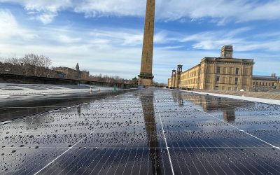 Solar Installation, Salts Mill, Yorkshire, UK