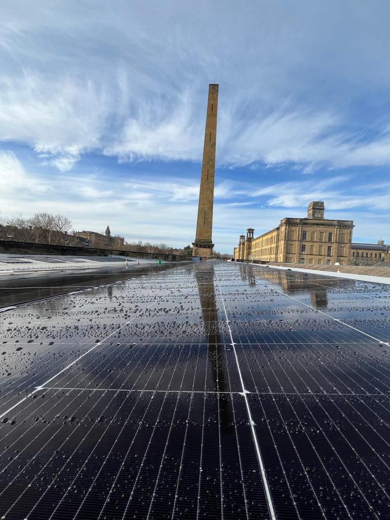 Solar Panel Installation at Salts Mill, Yorkshire, UK | R&B Mechanical & Electrical Solar Panel Installation at Salts Mill, Yorkshire, UK