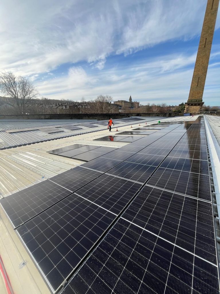 Solar Panel Installation at Salts Mill, Yorkshire, UK | R&B Mechanical & Electrical Solar Panel Installation at Salts Mill, Yorkshire, UK