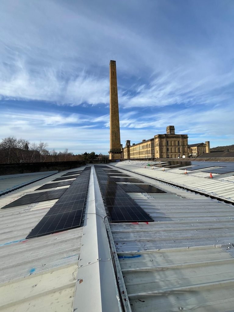 Solar Panel Installation at Salts Mill, Yorkshire, UK | R&B Mechanical & Electrical Solar Panel Installation at Salts Mill, Yorkshire, UK